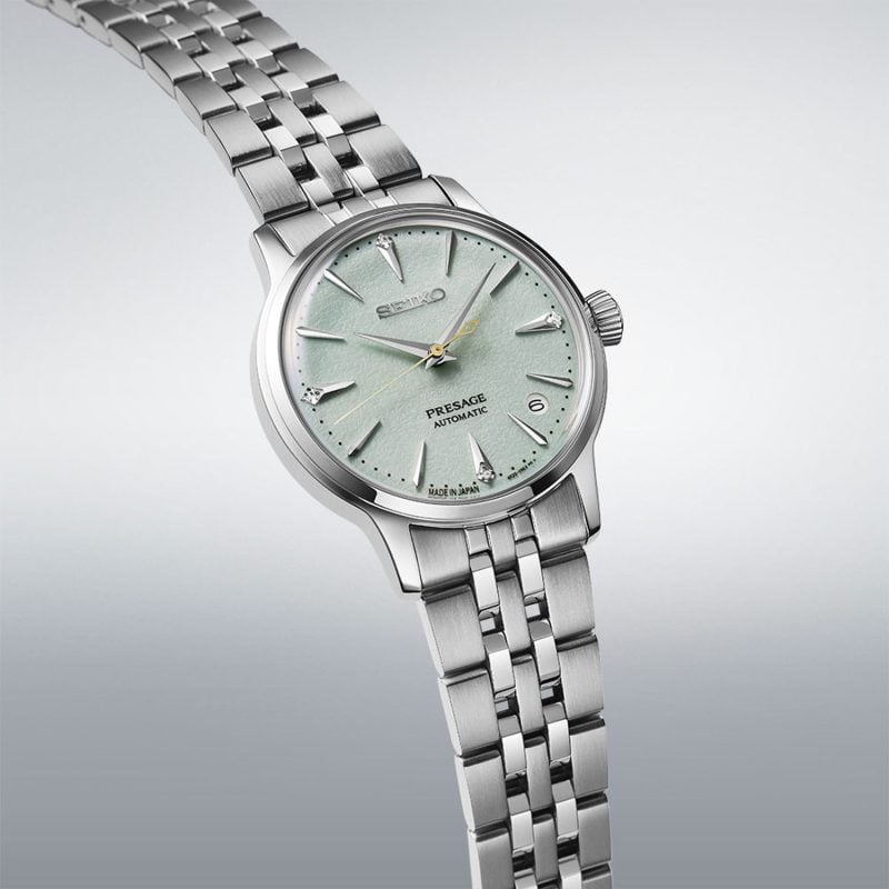 Presage 'Frozen Mojito' Diamond Cocktail Time 34mm Seiko